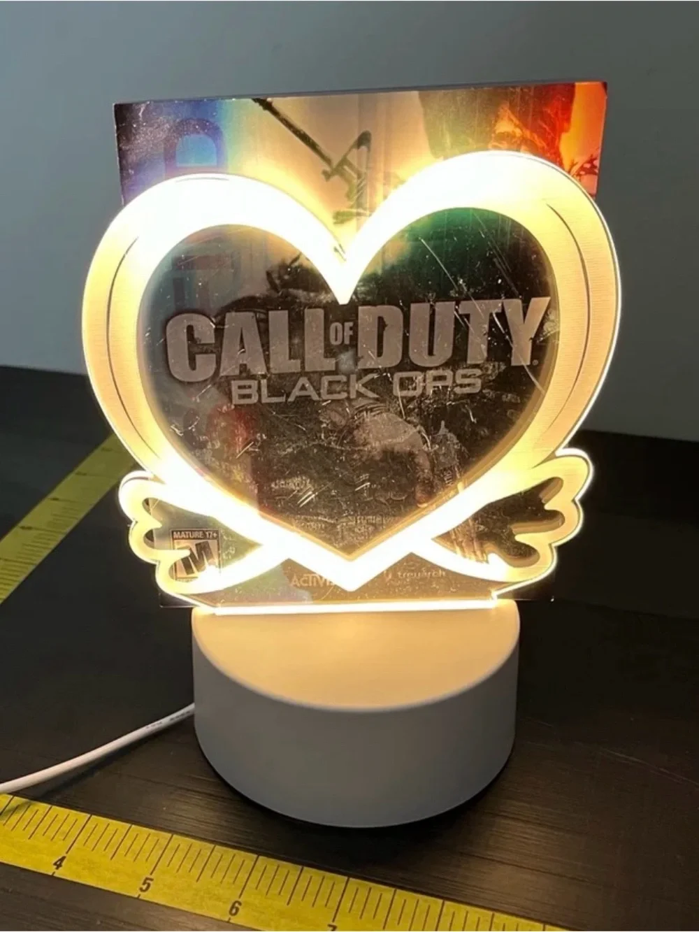LED Heart Accent Lamp in White - Unbranded